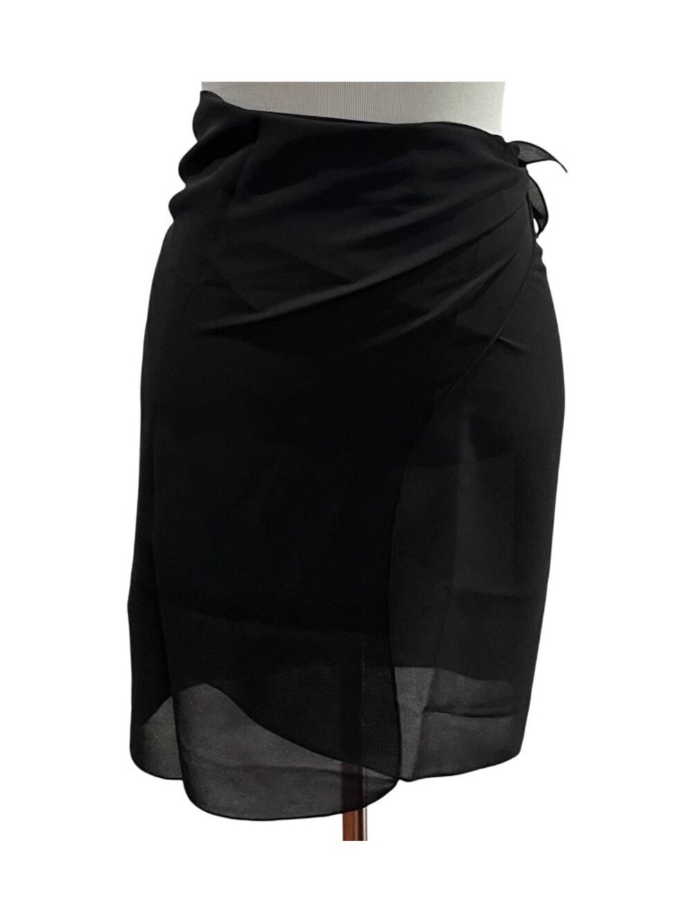 La Palapa Wrap Around Swim Cover Up Skirt OS Black Whimsygoth Beach Resort Boho